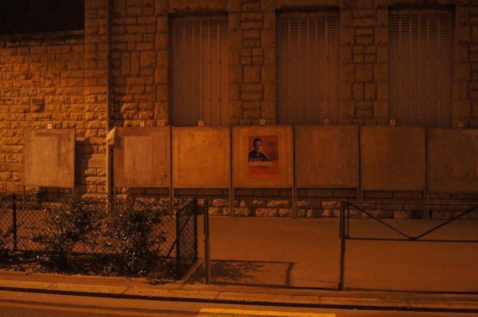 Collage d’affiches le 10 mars 2014 
